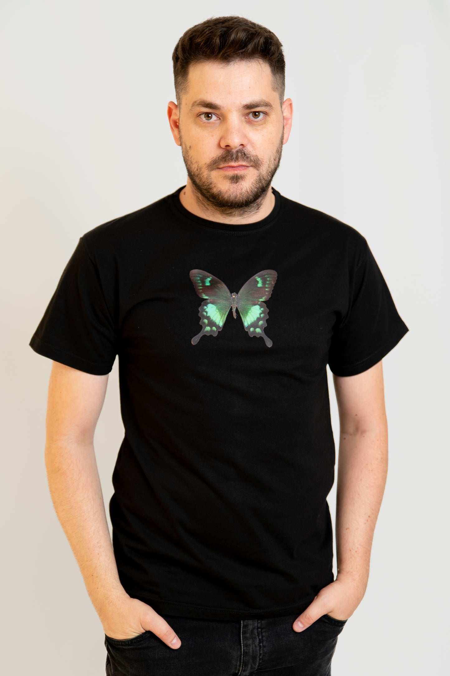 Tricou Fluture Verde Unisex