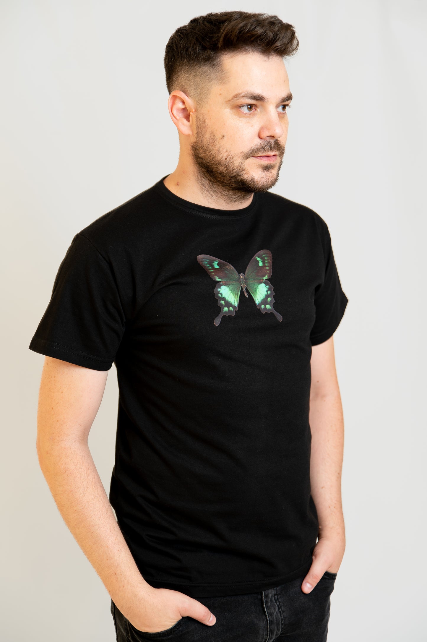 Tricou Fluture Verde Unisex