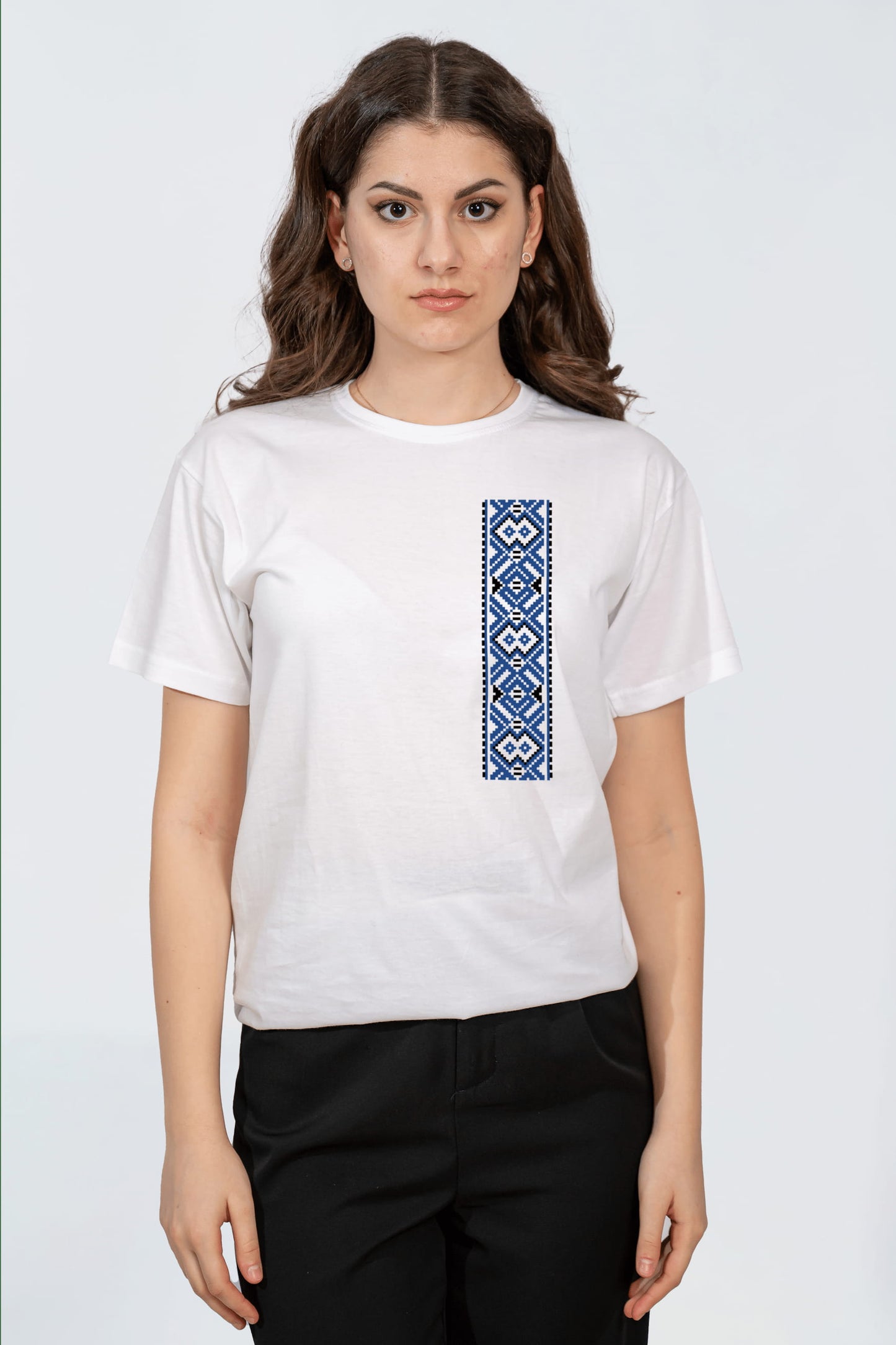 Tricou Motiv Traditional Banda - Albastru