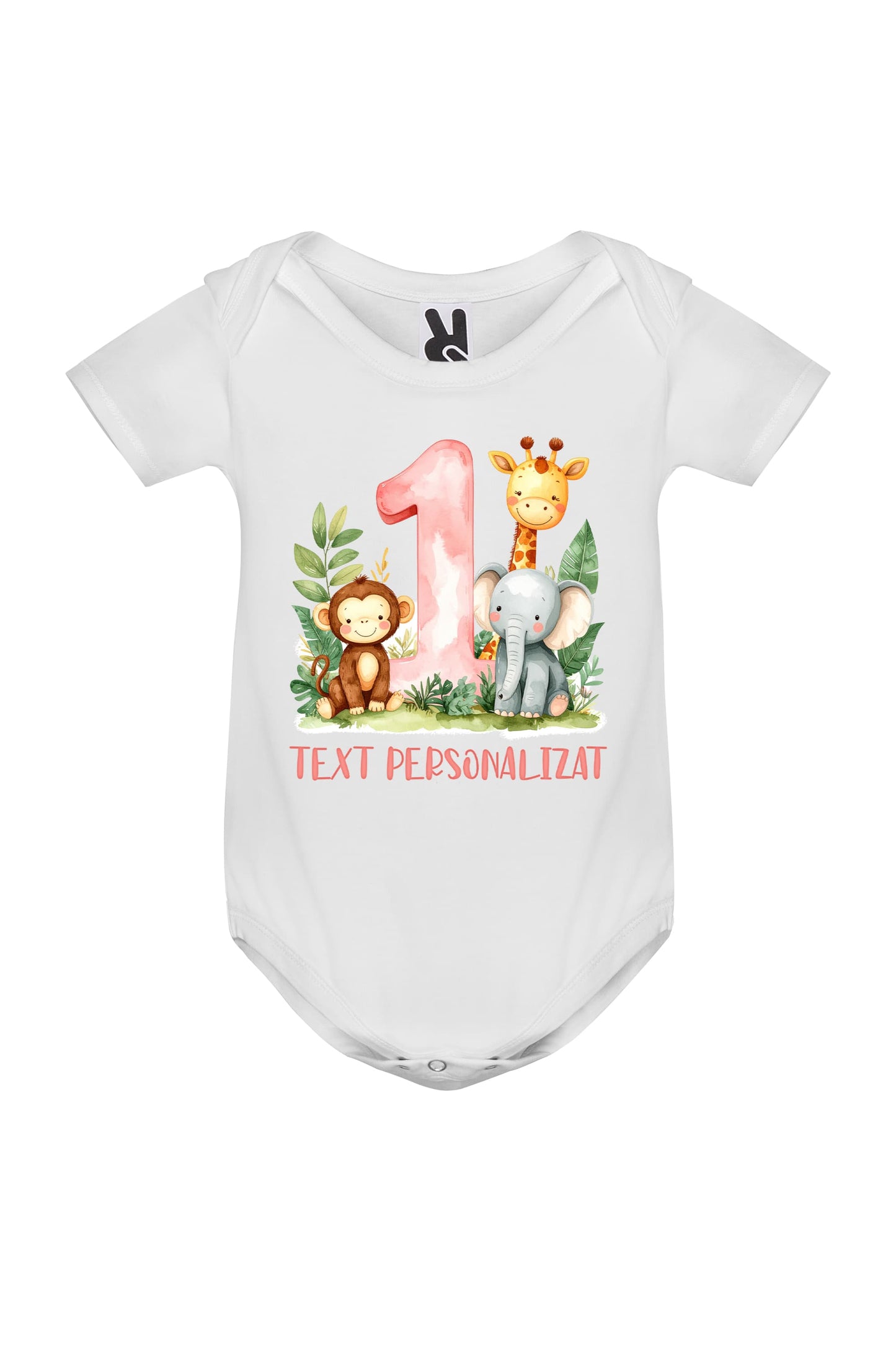 Set tricouri familie personalizate 1 an – aniversare, botez și taiere mot - roz