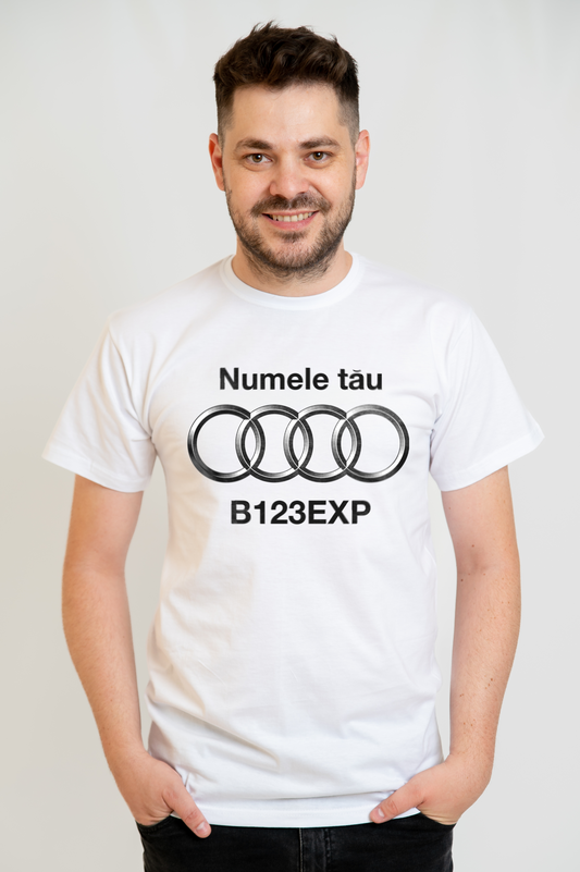 Tricou Personalizat Audi – Numele tau & Numar Auto
