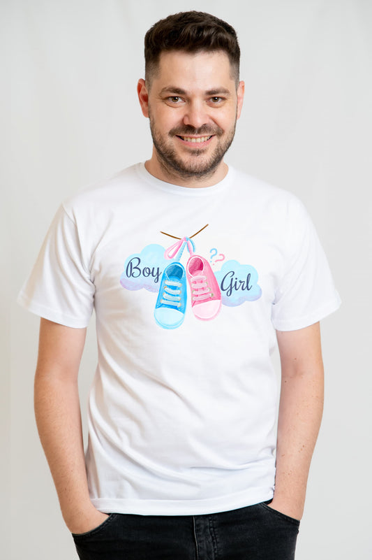 Tricou Gender Reveal personalizat – Boy or Girl