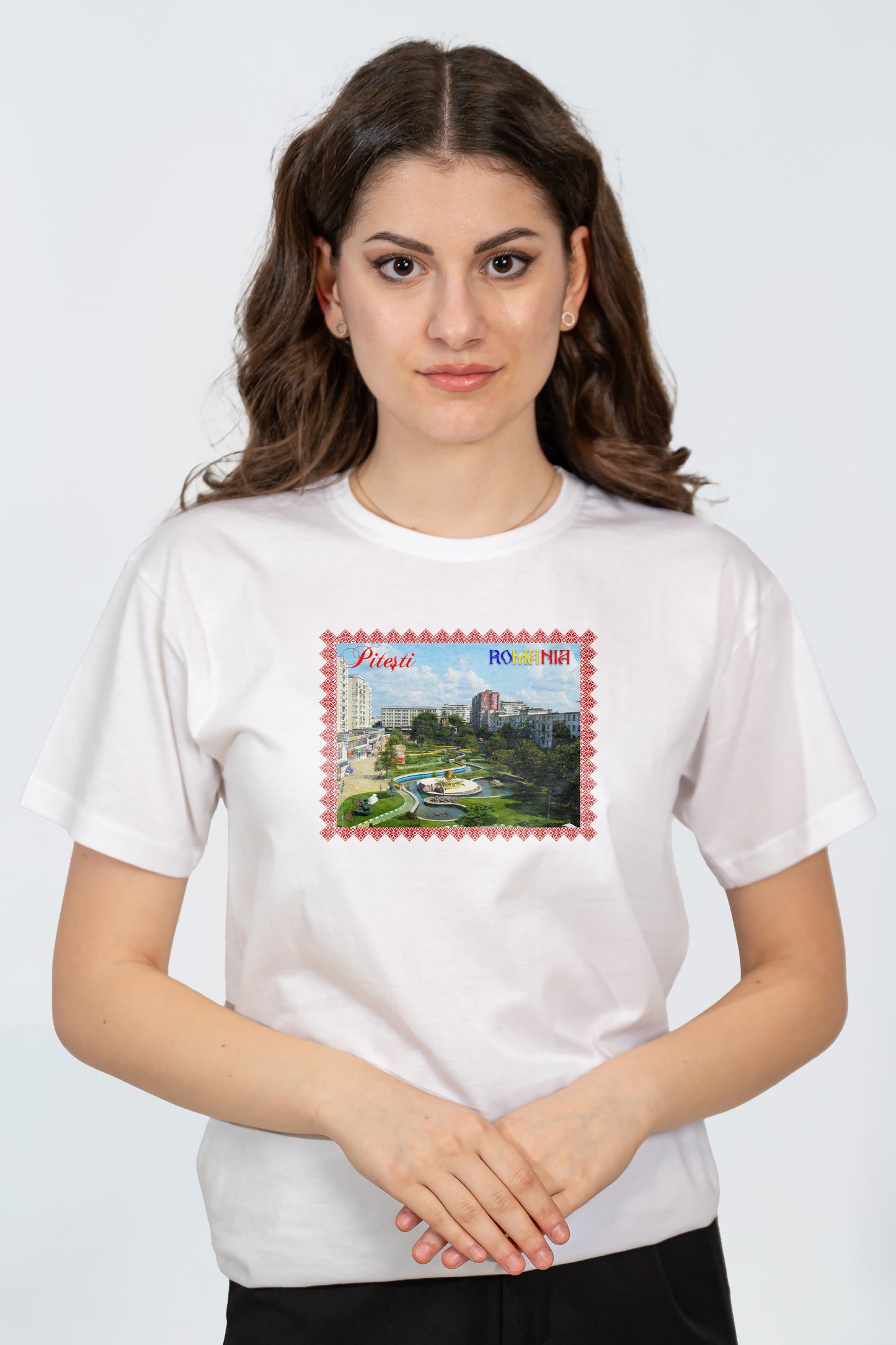 Tricou souvenir Pitesti Romania – cadou personalizat din bumbac
