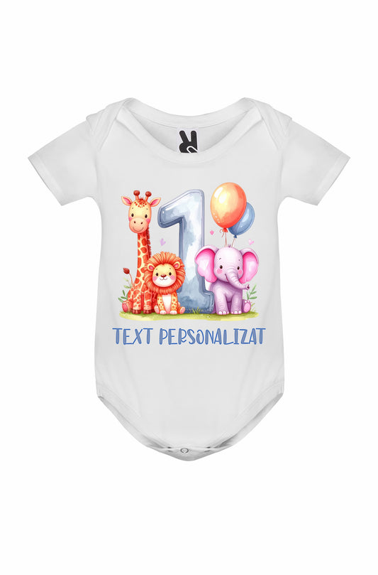 Set aniversar 1 an Jungle Party – tricouri familie personalizate pentru botez si mot