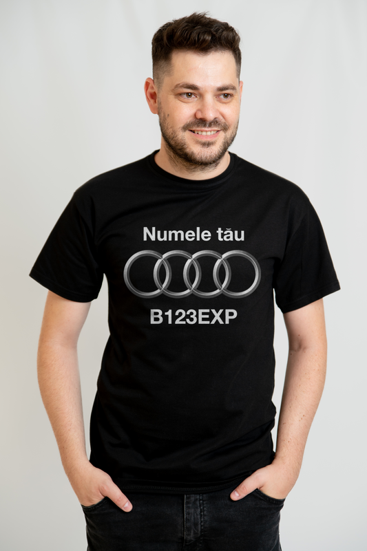 Tricou Personalizat Audi – Numele tau & Numar Auto