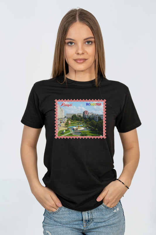 Tricou souvenir Pitesti Romania – cadou personalizat din bumbac