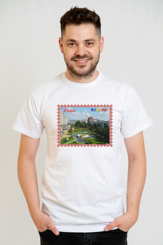 Tricou souvenir Pitesti Romania – cadou personalizat din bumbac