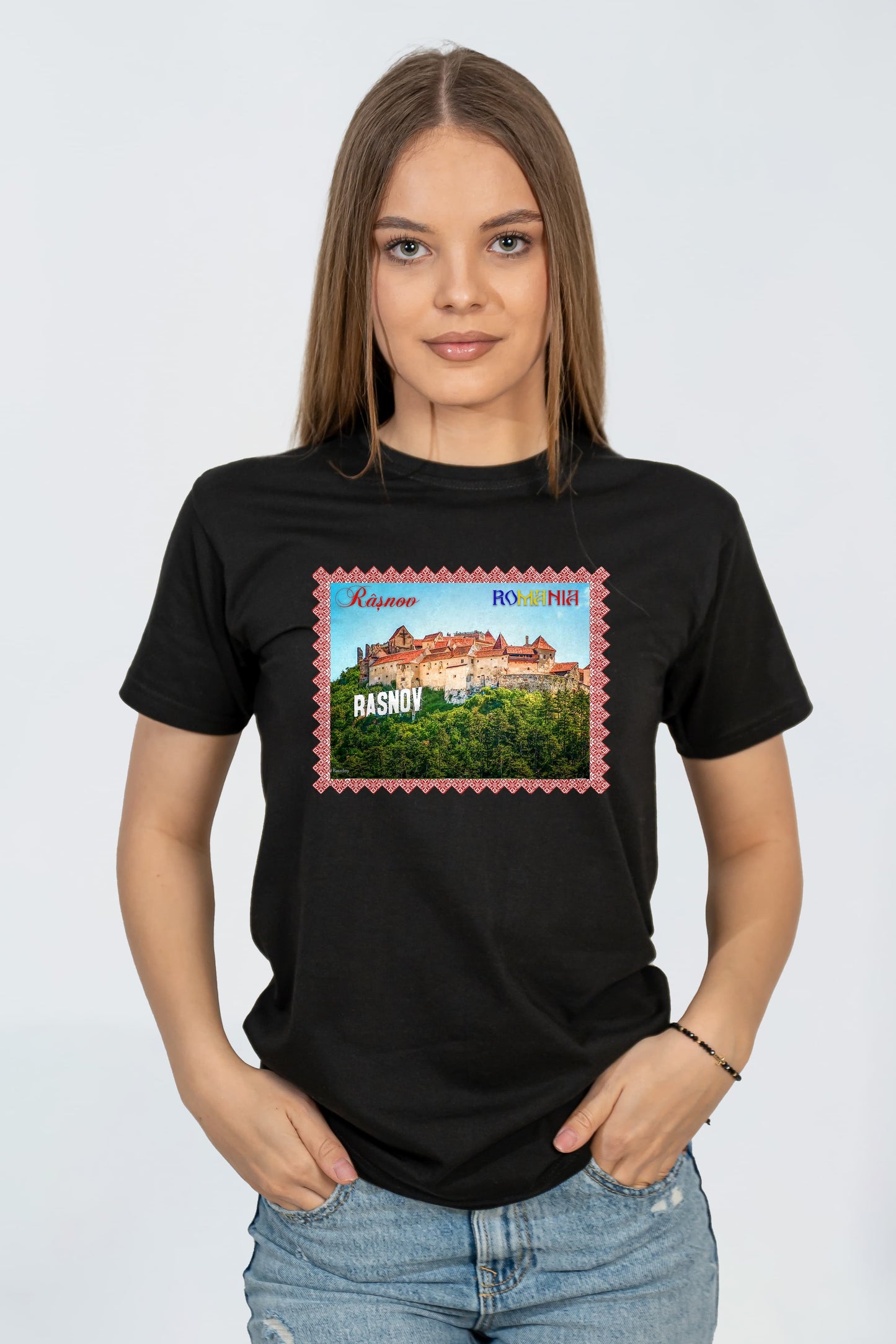 Suvenir Romania Rasnov Cetate - Tricou print DTF personalizat